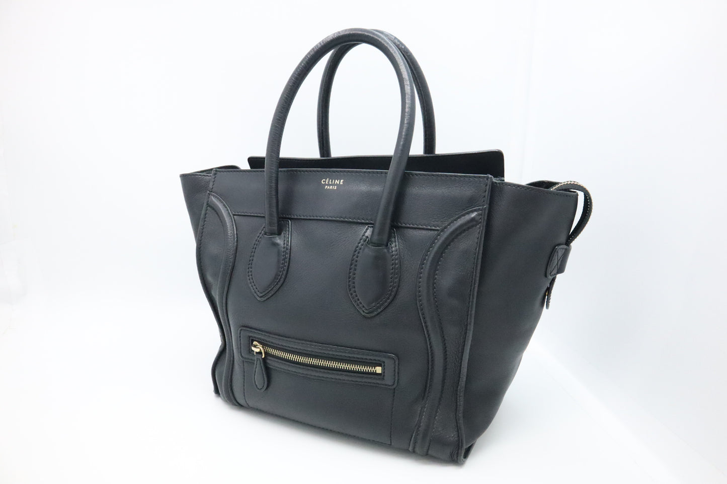 Celine Mini Luggage in Black Leather