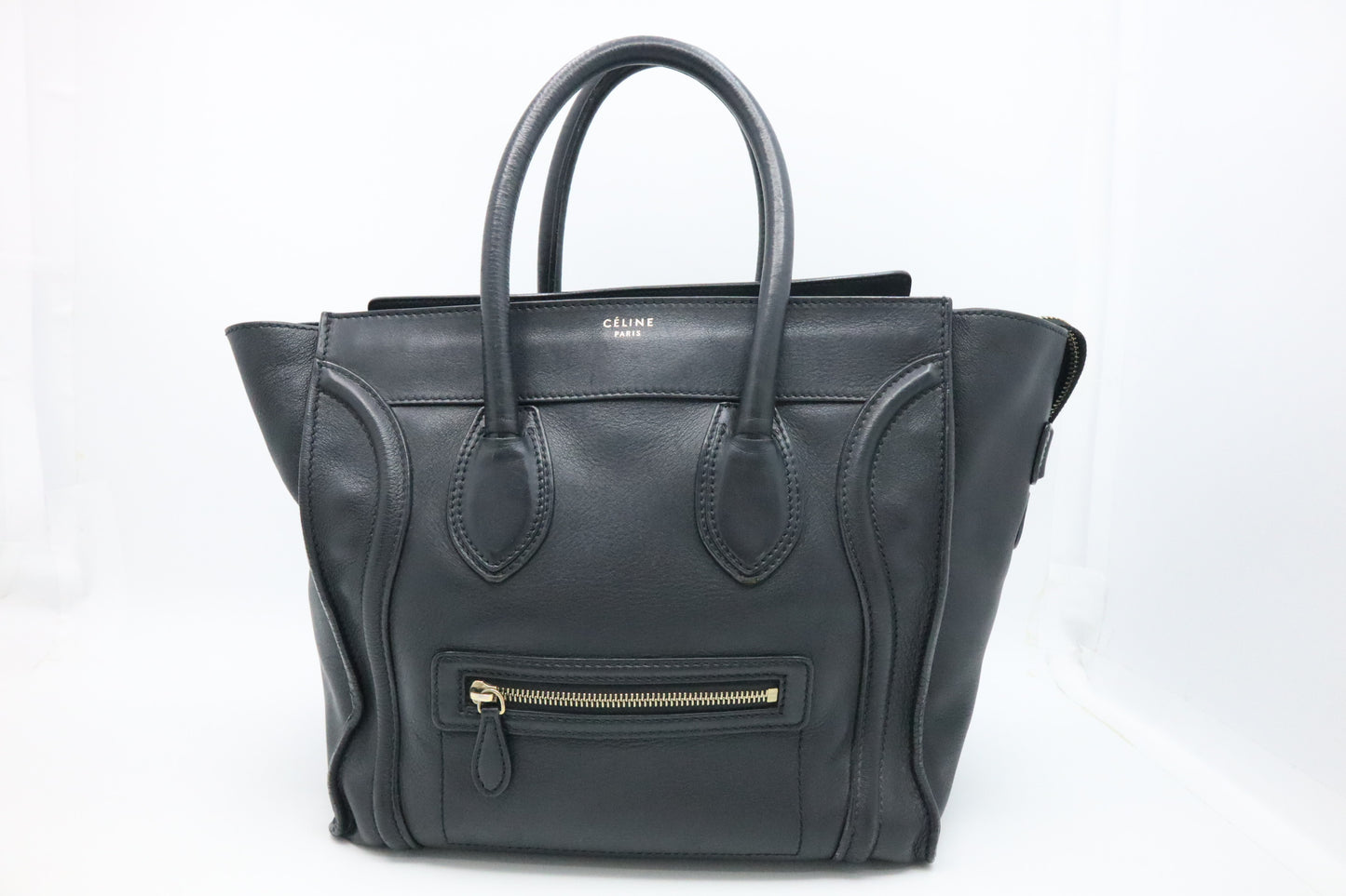Celine Mini Luggage in Black Leather