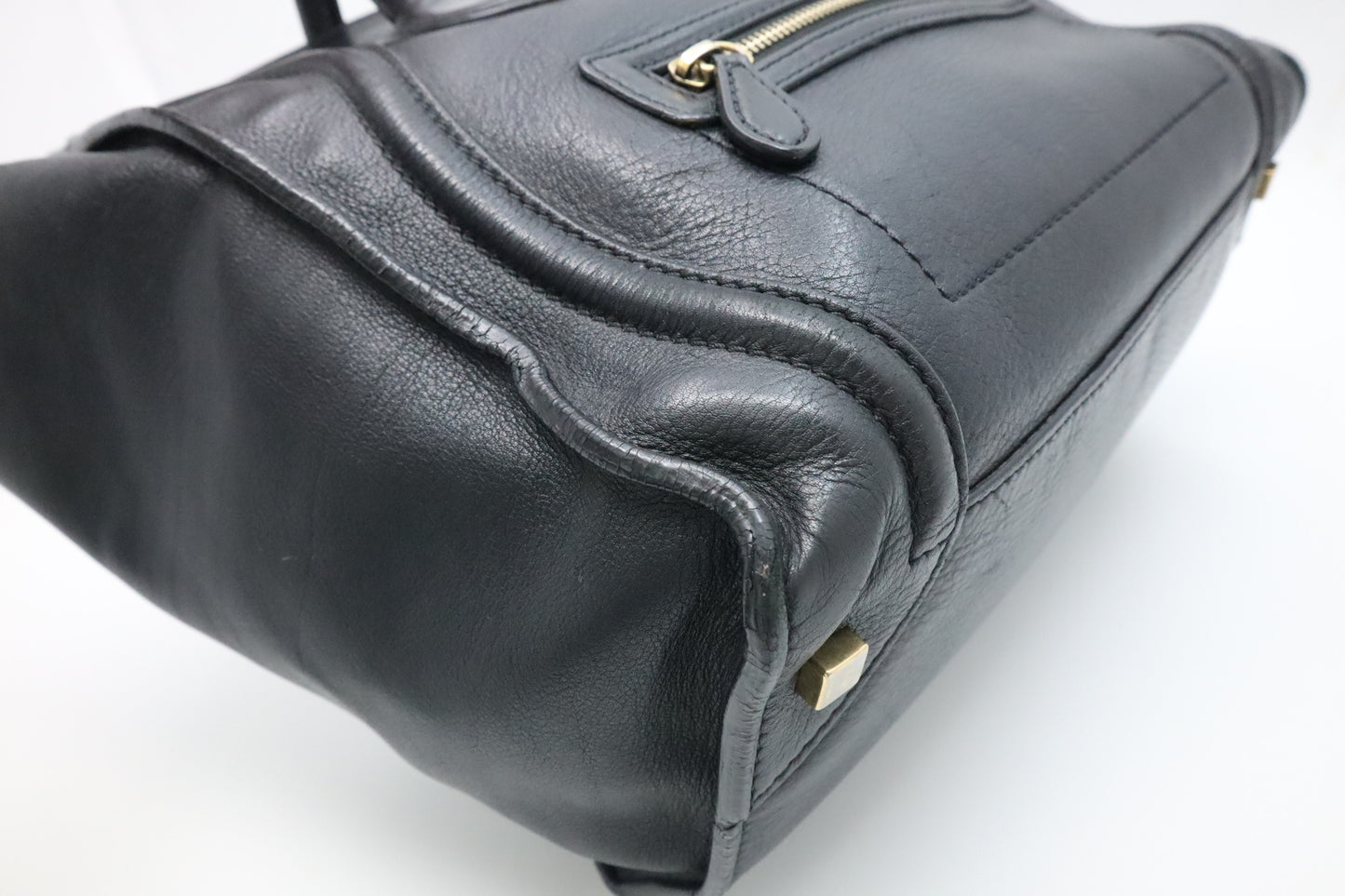 Celine Mini Luggage in Black Leather