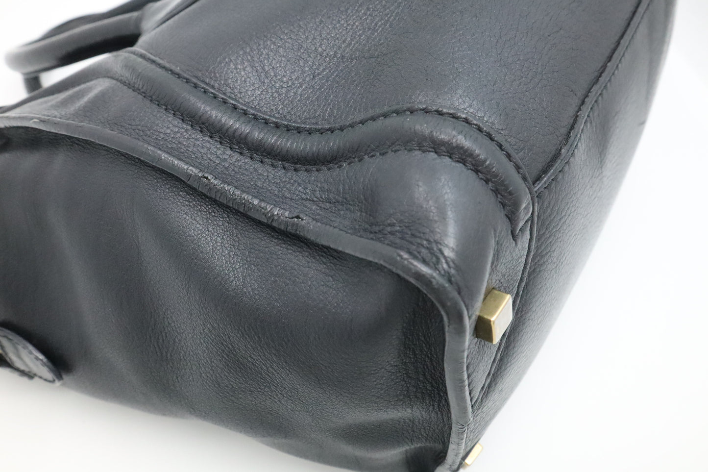 Celine Mini Luggage in Black Leather