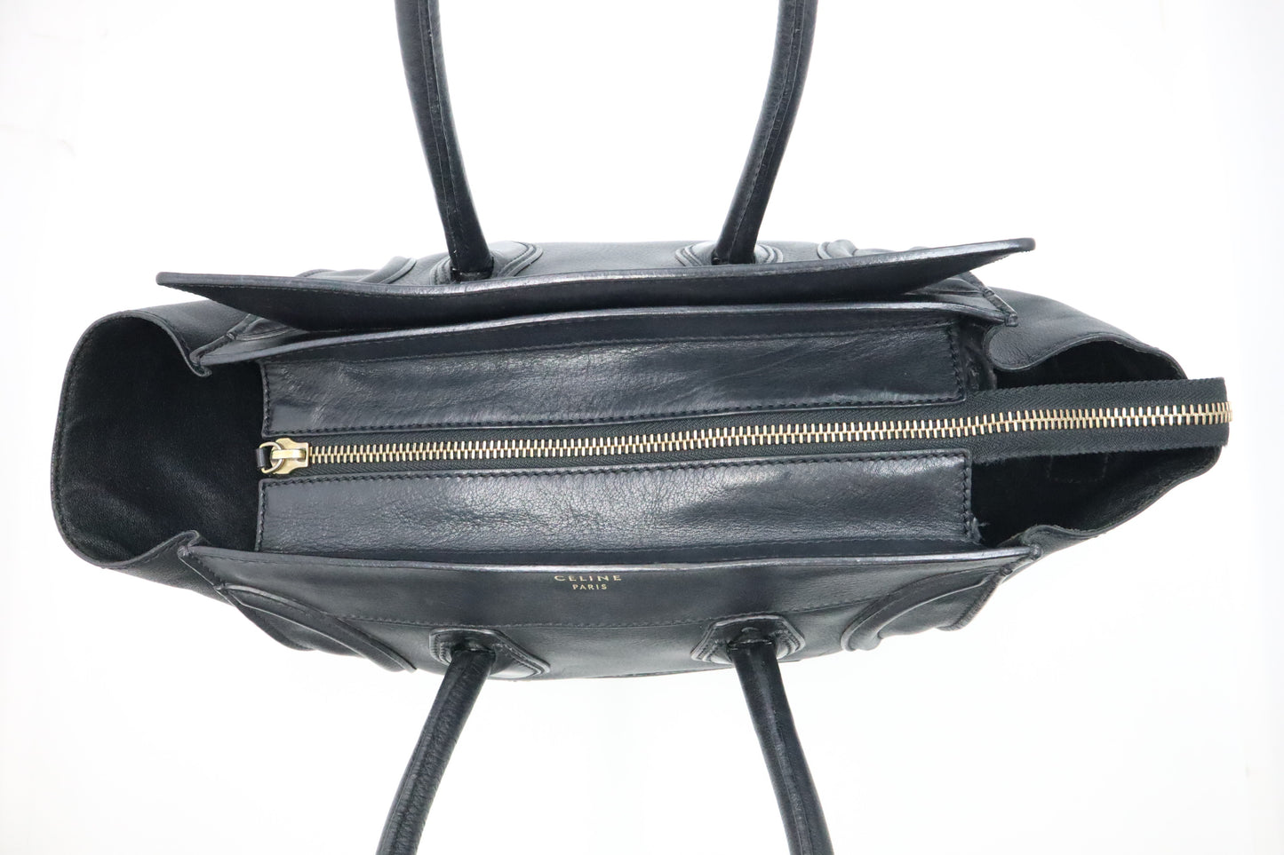 Celine Mini Luggage in Black Leather