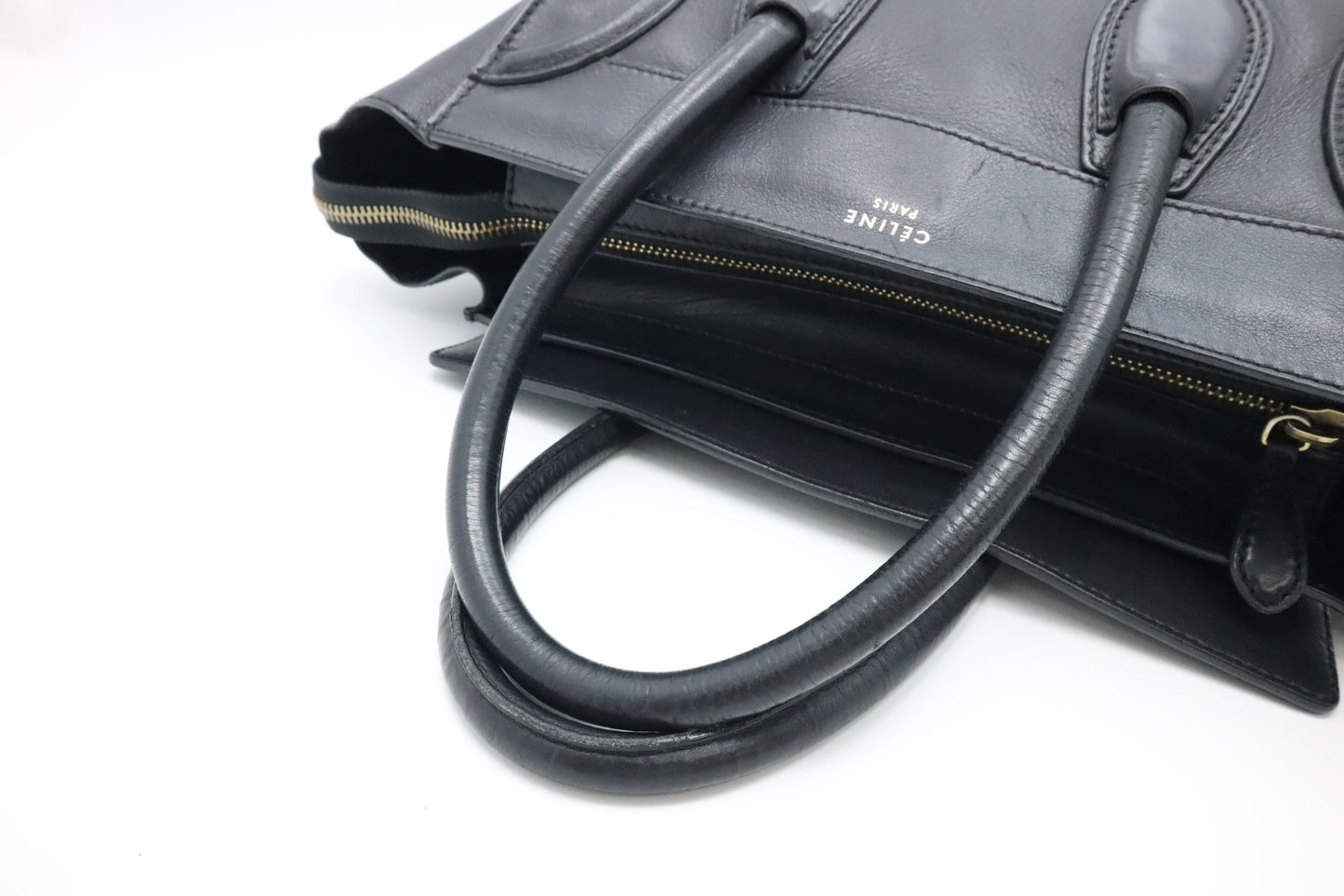Celine Mini Luggage in Black Leather