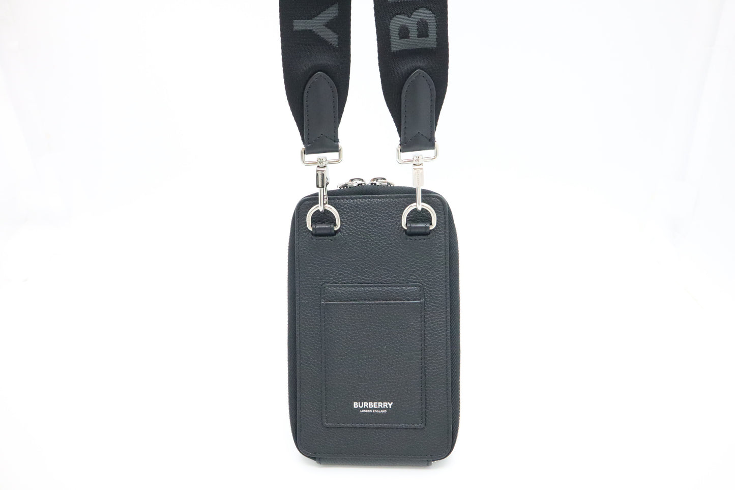Burberry Phone Bag in Black Leather