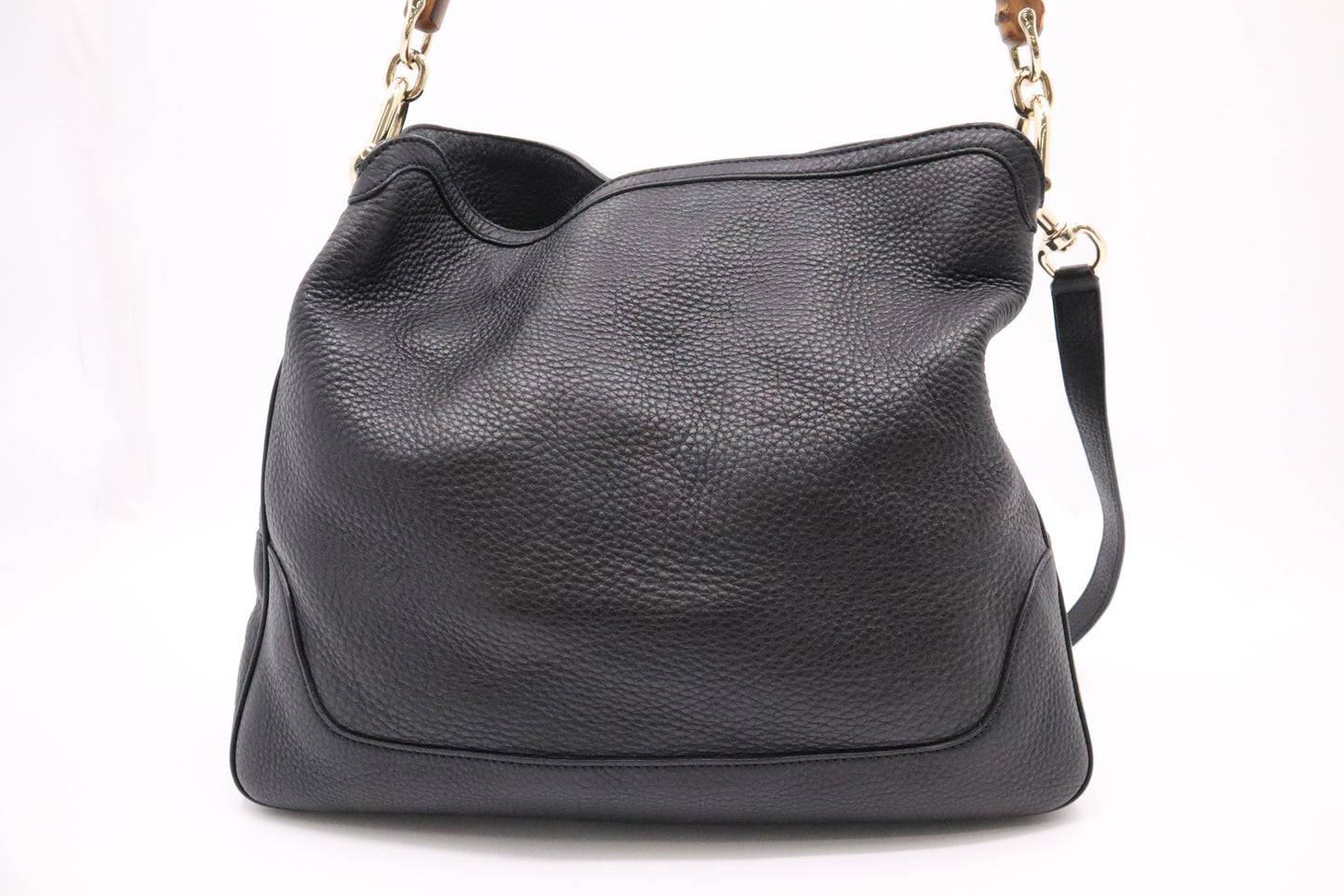 Gucci Bamboo 2-Way Tote in Black Leather