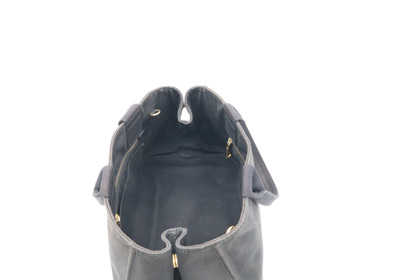 Prada Large Canapa Tote in Black Cotton Canvas