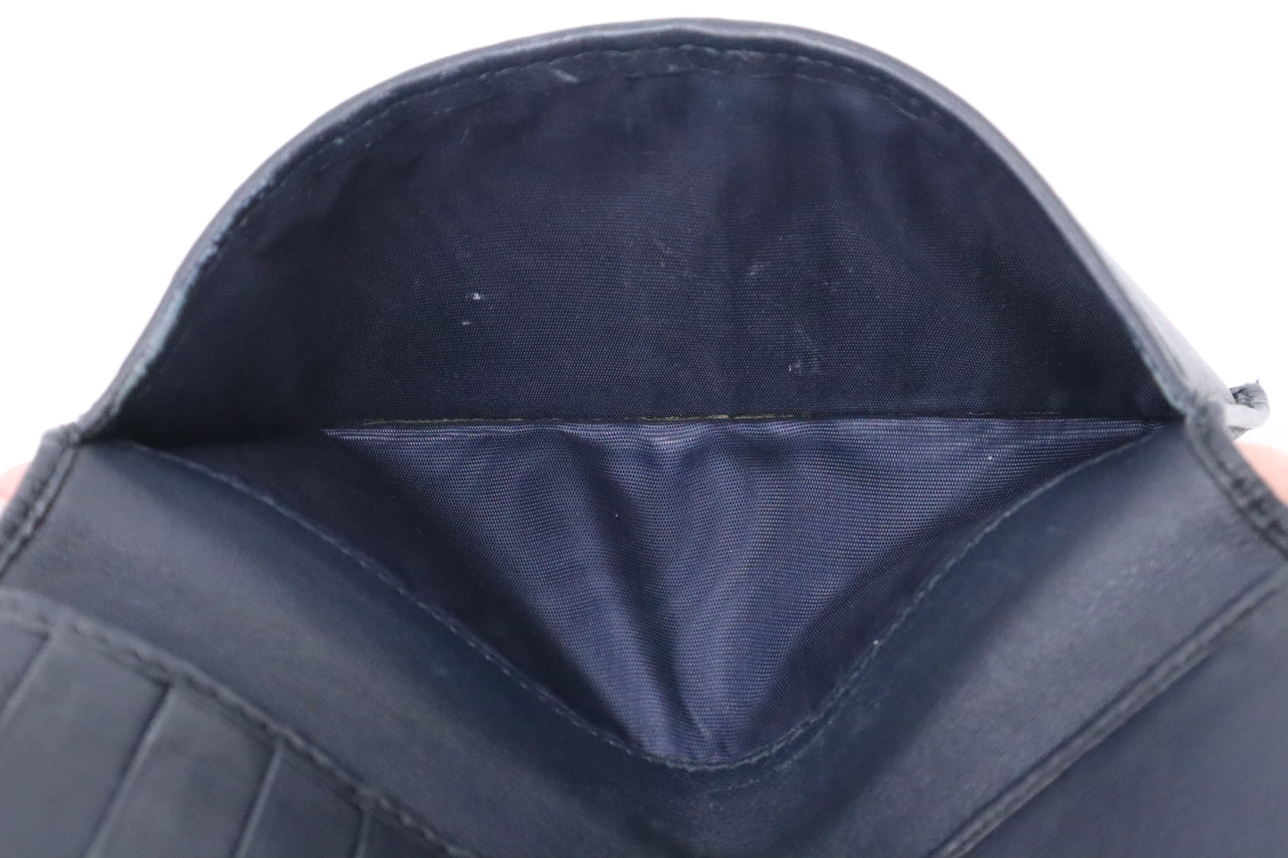 Gucci Bifold Long Wallet in Navy Microguccissima Leather