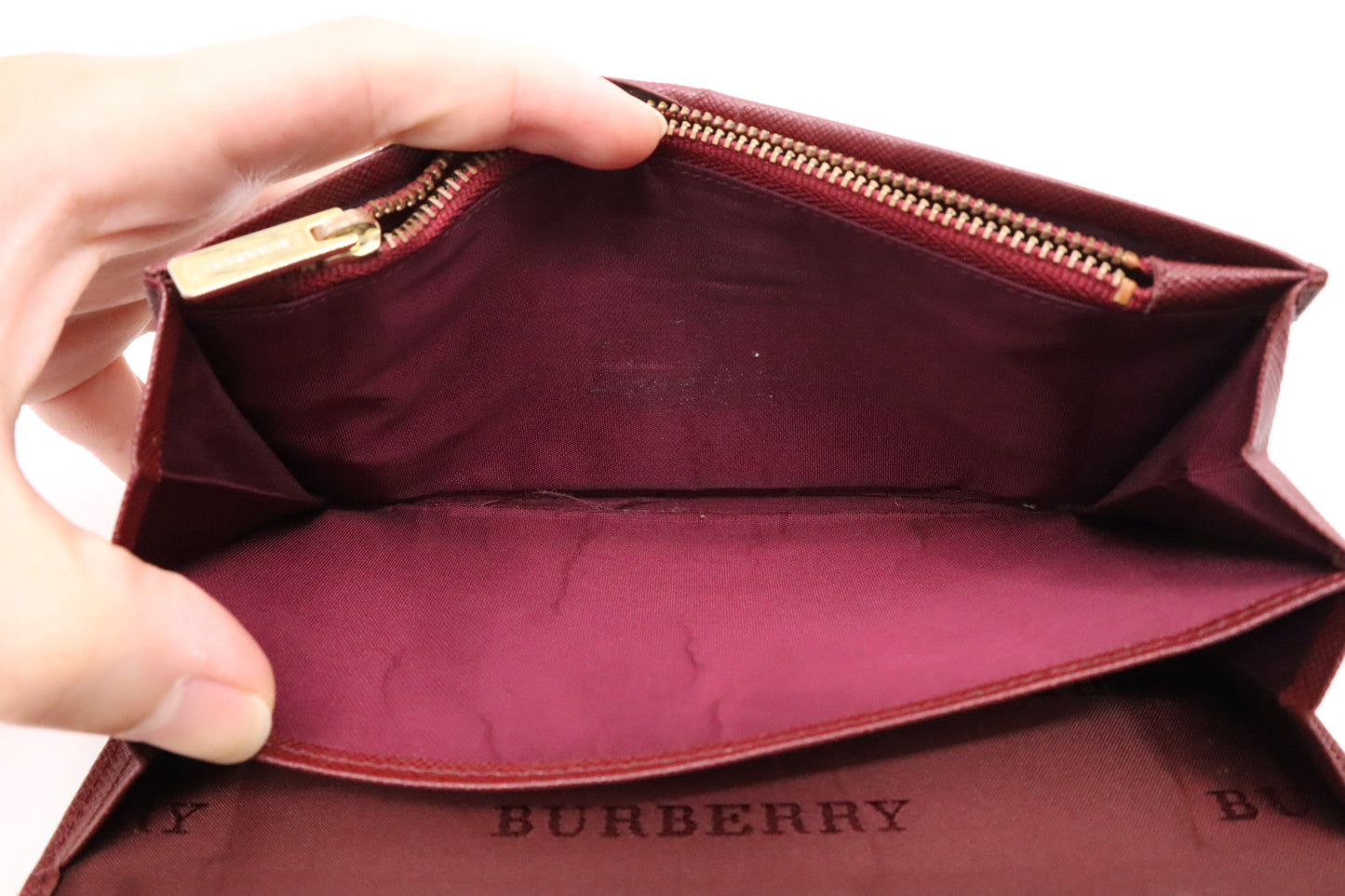 Burberry Bifold Long Wallet in Nova Check Canvas