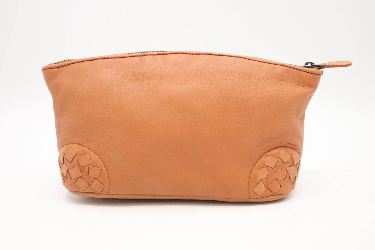 Bottega Pouch in Orange Leather