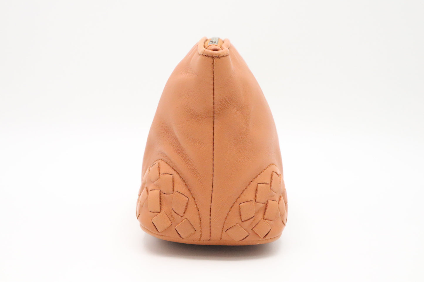 Bottega Pouch in Orange Leather