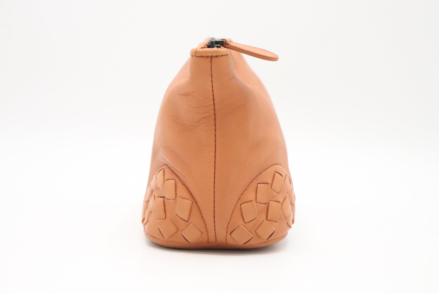 Bottega Pouch in Orange Leather