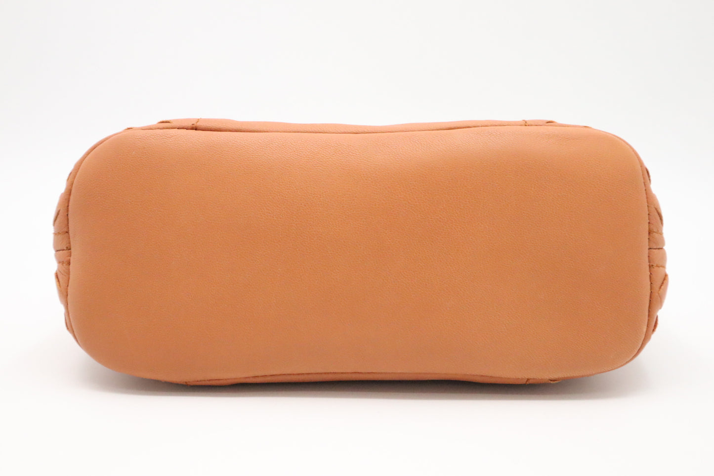 Bottega Pouch in Orange Leather