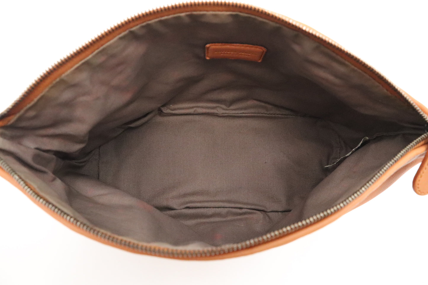 Bottega Pouch in Orange Leather