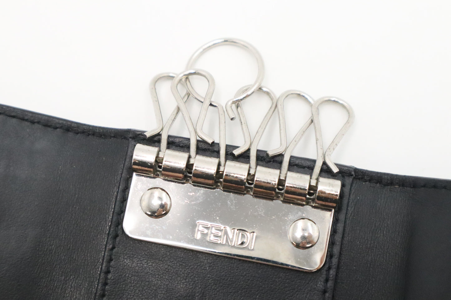 Fendi 6 Ring Key Case in Zucca Canvas