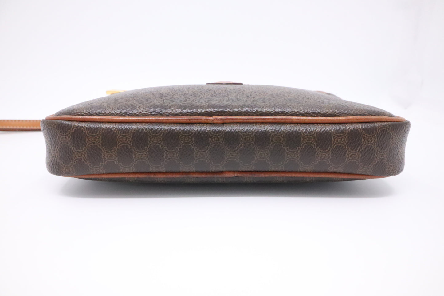 Celine Wrist Pouch in Brown Macadam Canvas