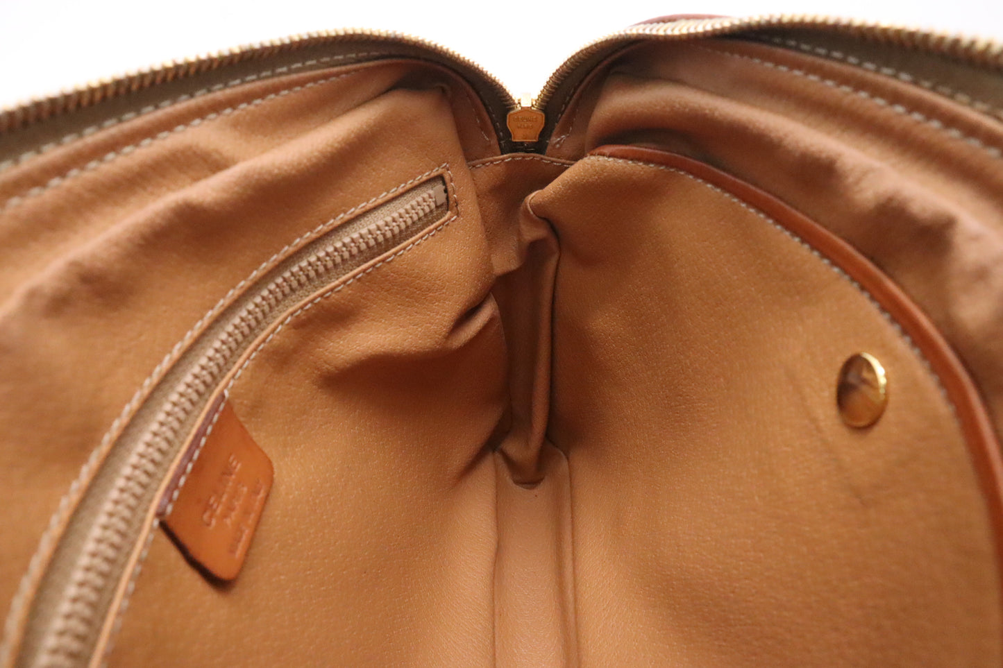 Celine Wrist Pouch in Brown Macadam Canvas