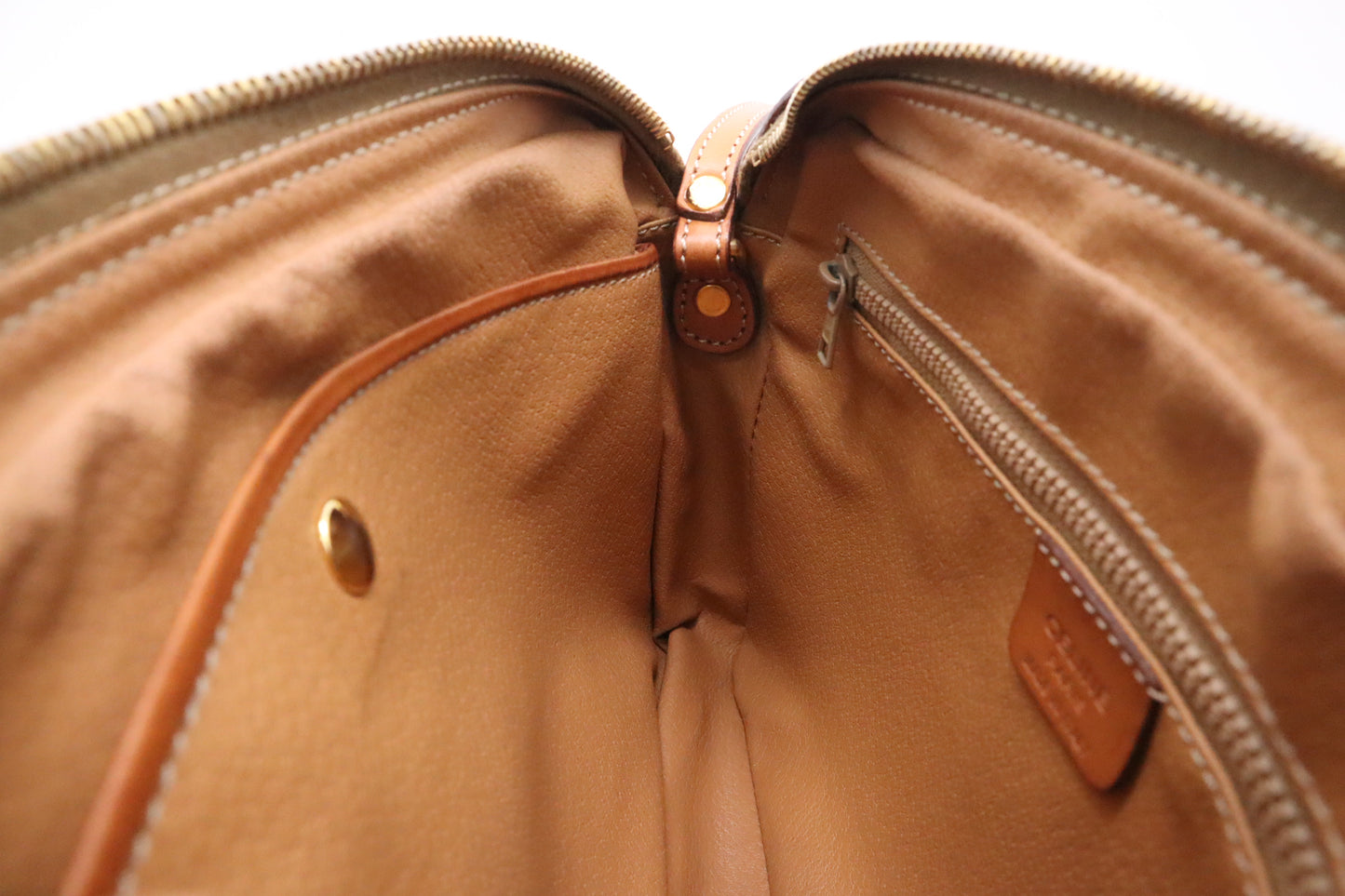 Celine Wrist Pouch in Brown Macadam Canvas
