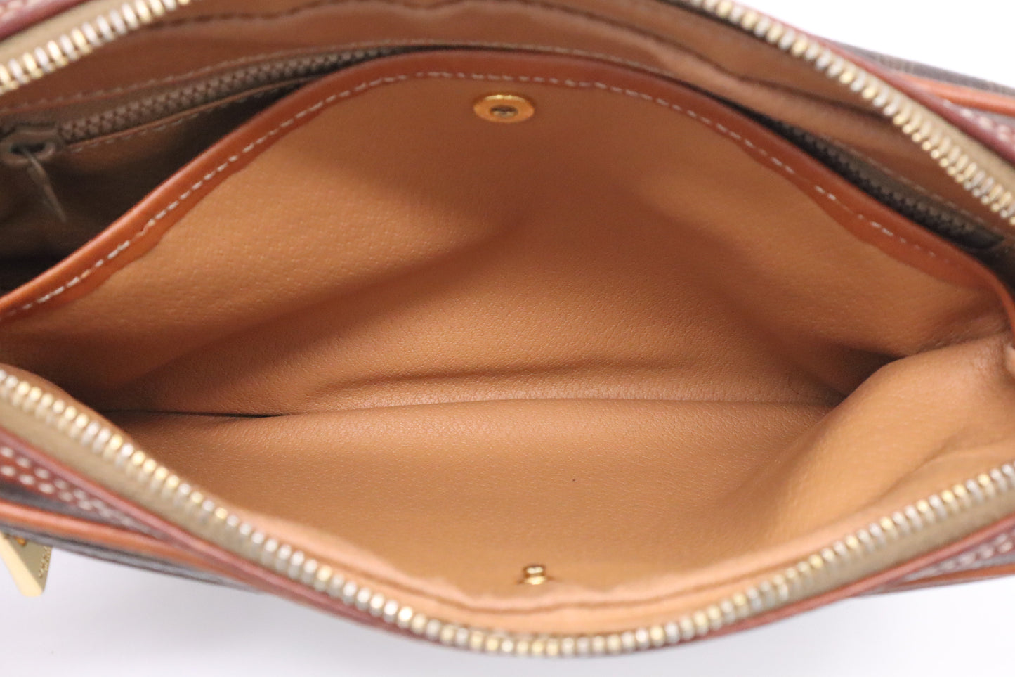 Celine Wrist Pouch in Brown Macadam Canvas