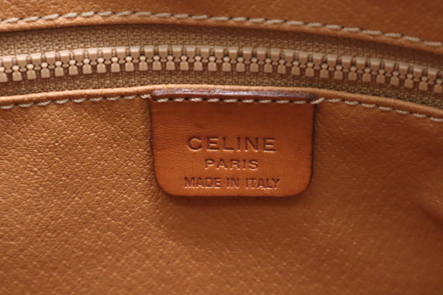 Celine Wrist Pouch in Brown Macadam Canvas