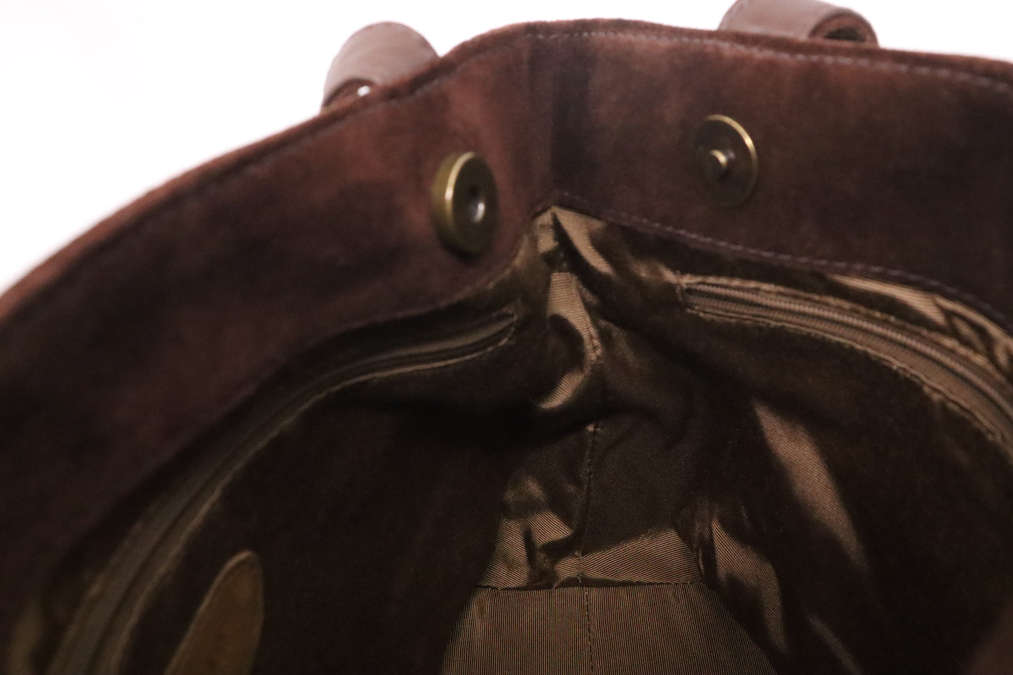 Chanel Tote Bag in Brown Suede Leather
