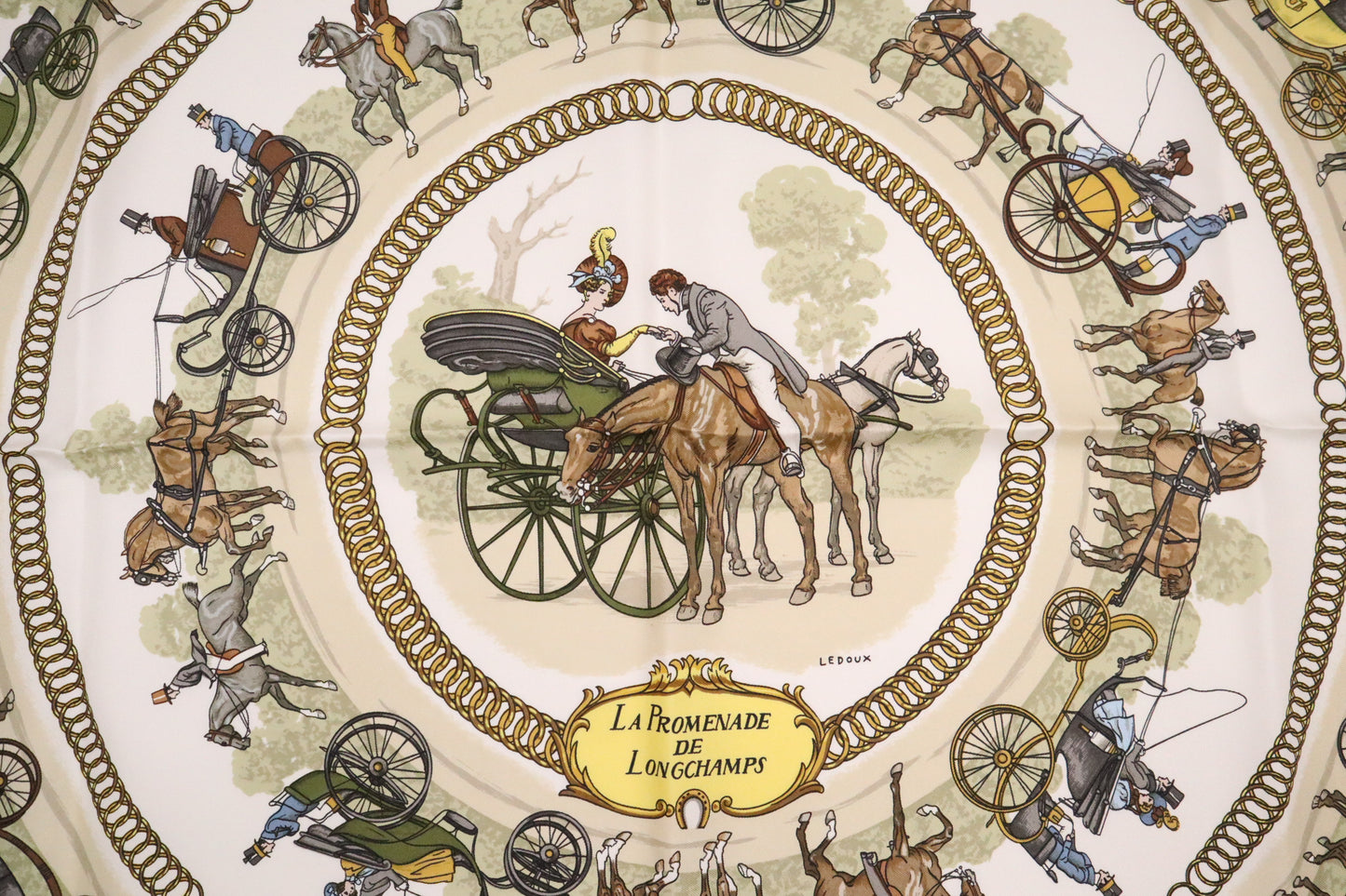 Hermes "La Promenade de Longchamps" Carre 90 in Pink Silk