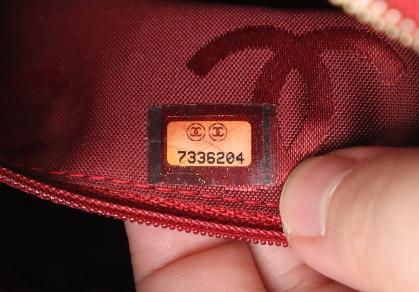 Chanel Chocobar Chain Hand Bag in Red Patent Leather