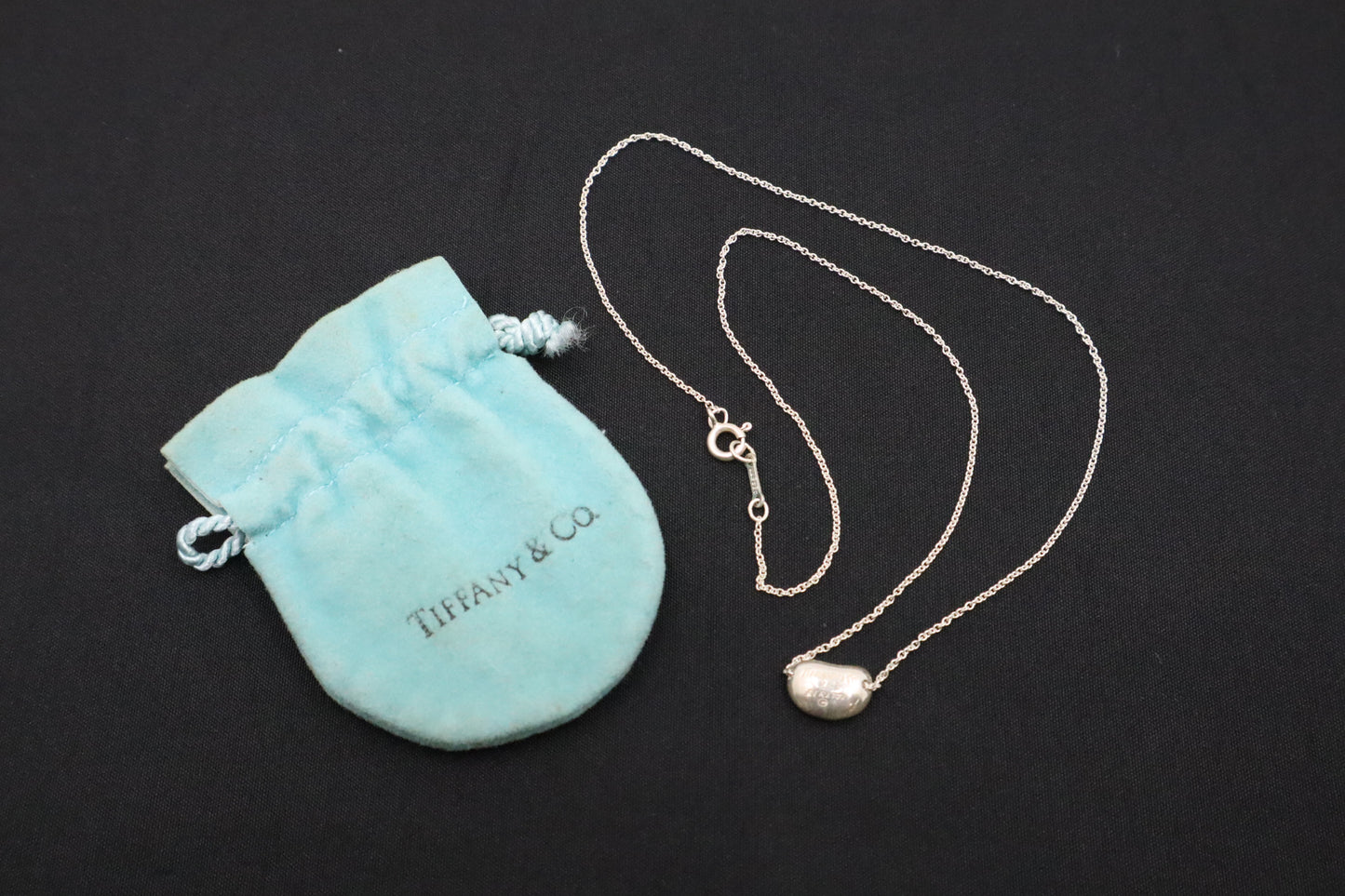 Tiffany & Co. Small Bean Necklace in Sterling Silver
