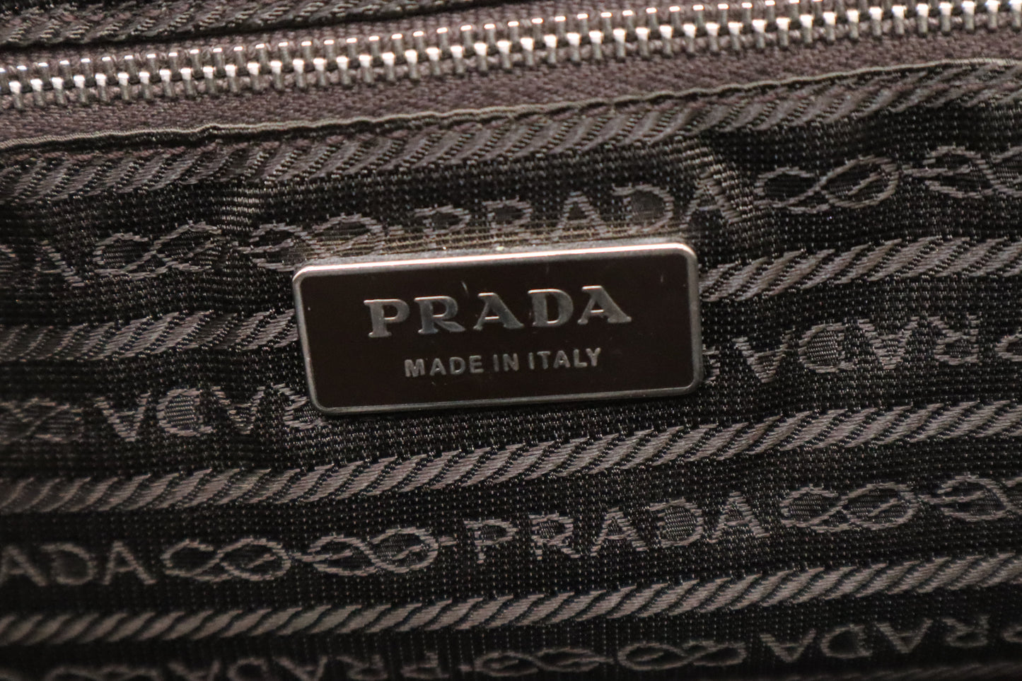 Prada Bowling Bag in Red Leather and Brown Canvas