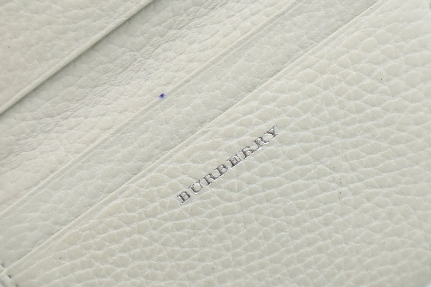 Burberry Card Case in Ivory Leather