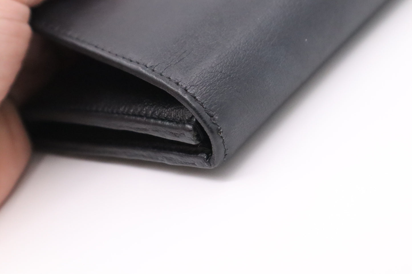 YSL Saint Laurent Long Wallet in Black Leather
