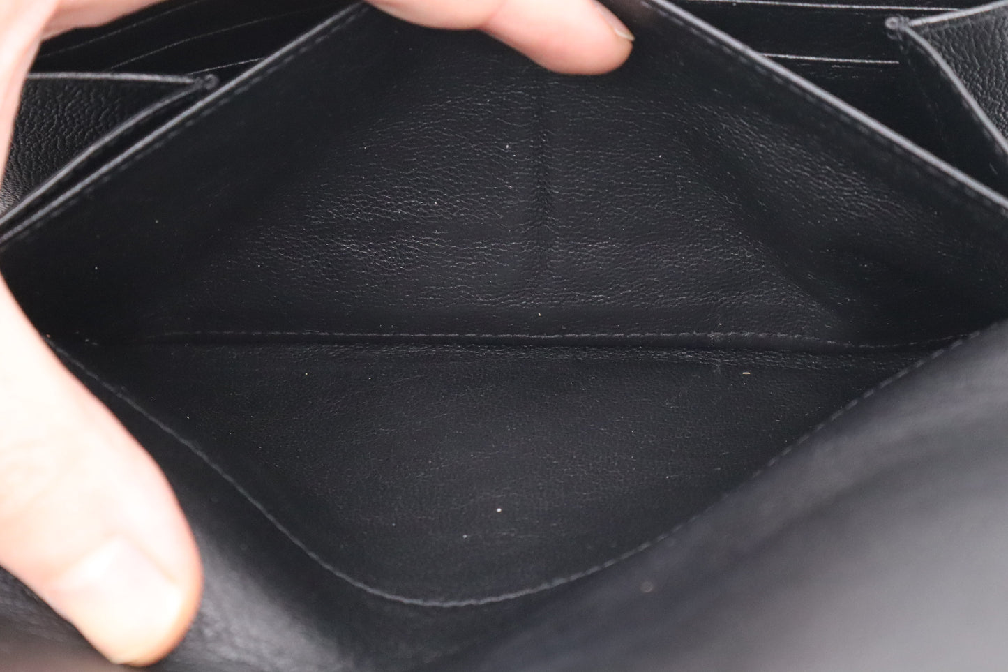 YSL Saint Laurent Long Wallet in Black Leather