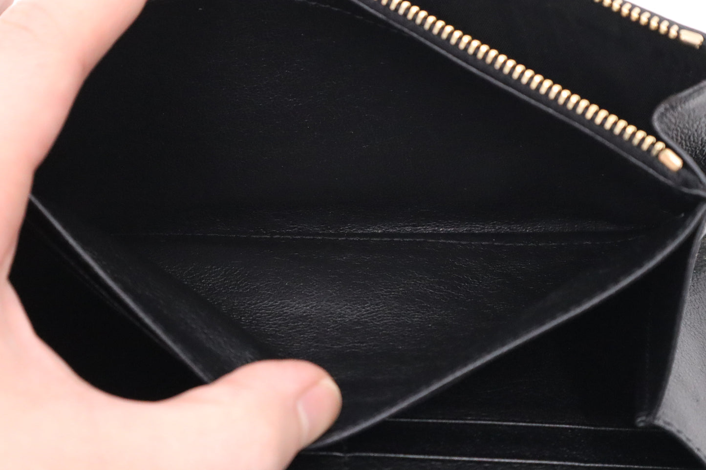 YSL Saint Laurent Long Wallet in Black Leather