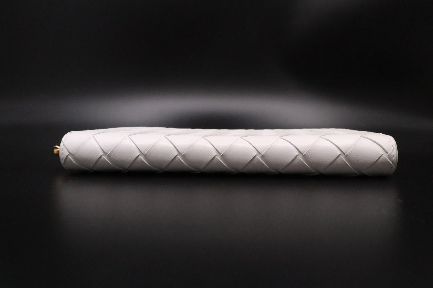 Bottega Veneta Zippy Wallet in White Intrecciato Leather