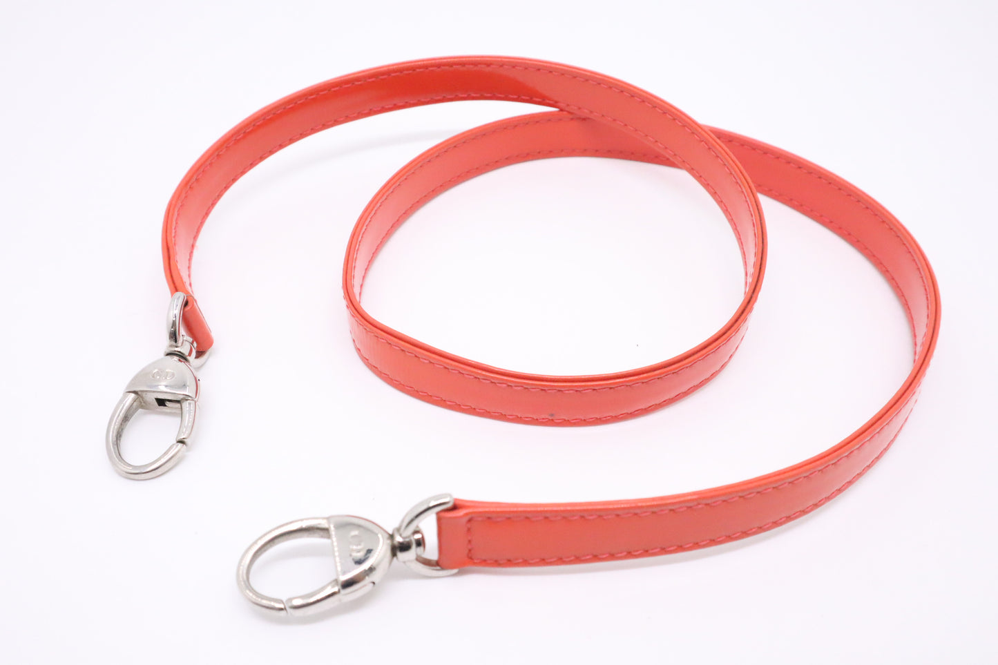 Dior Lady Dior Medium in Orange Cannage Patent Leather