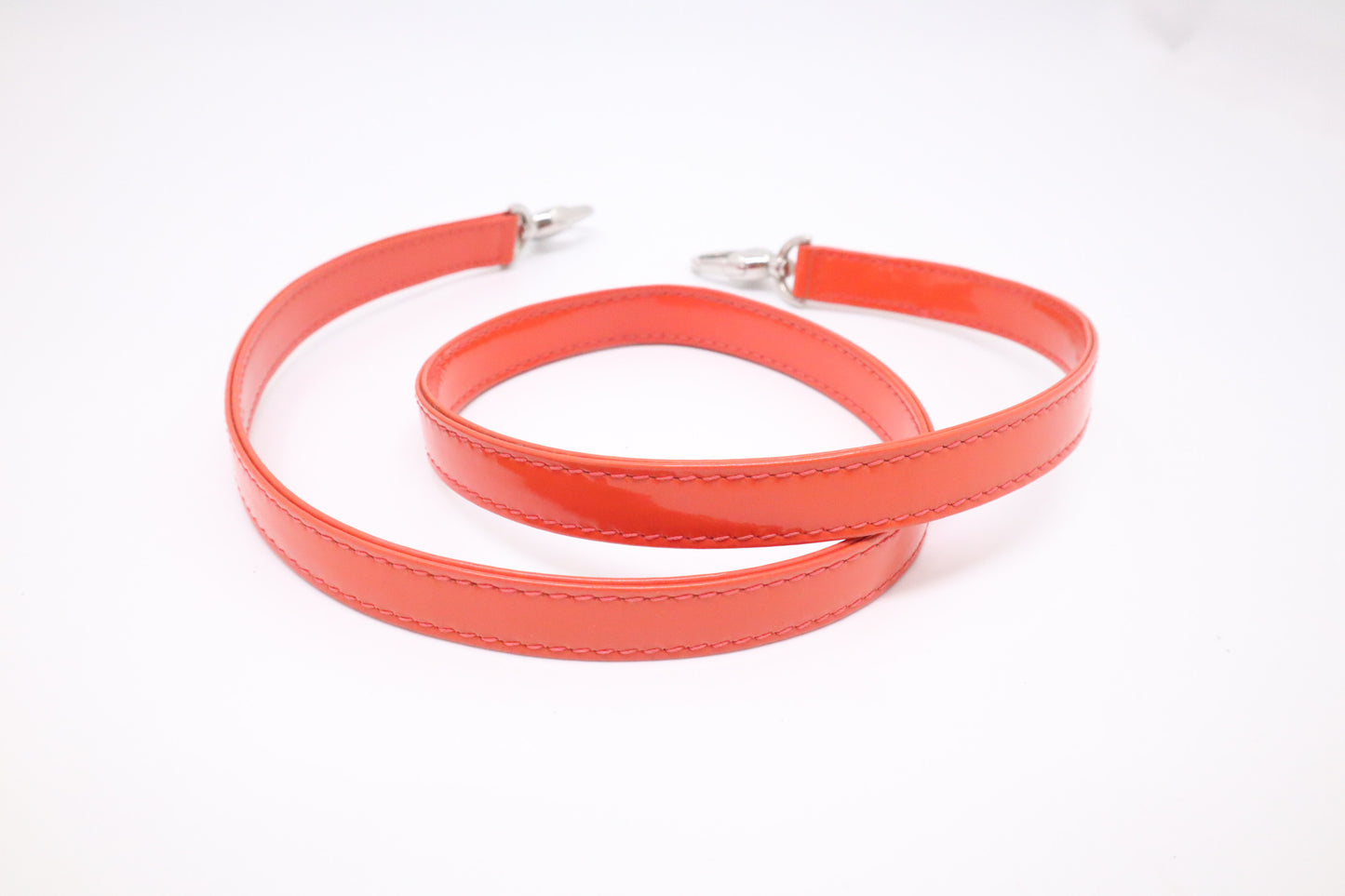 Dior Lady Dior Medium in Orange Cannage Patent Leather