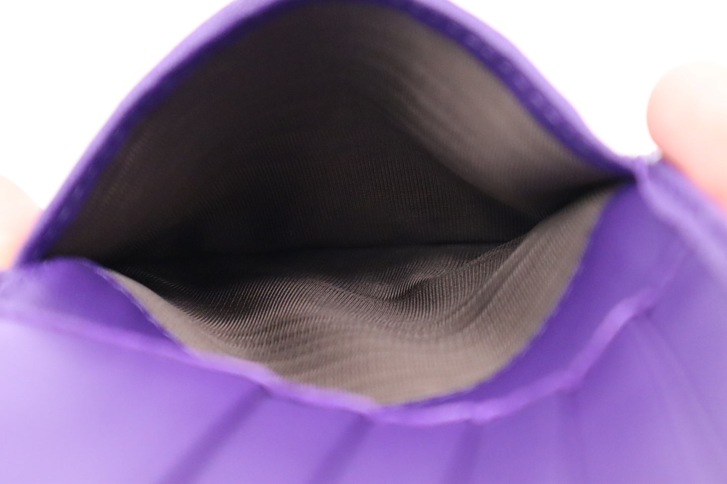 Bottega Veneta Compact Wallet in Purple Intrecciato Leather