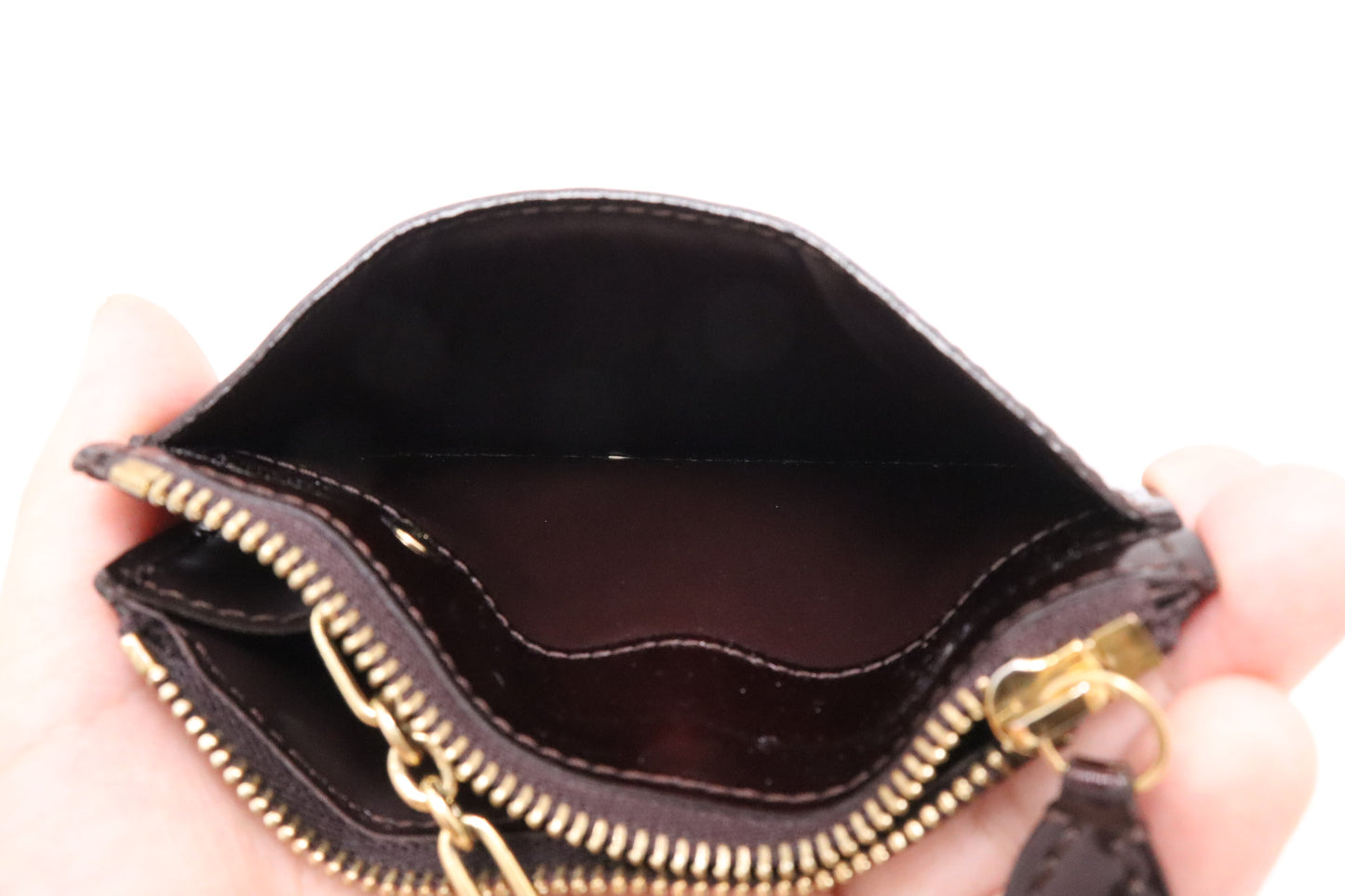 Louis Vuitton Cles NM in Amarante Vernis Leather