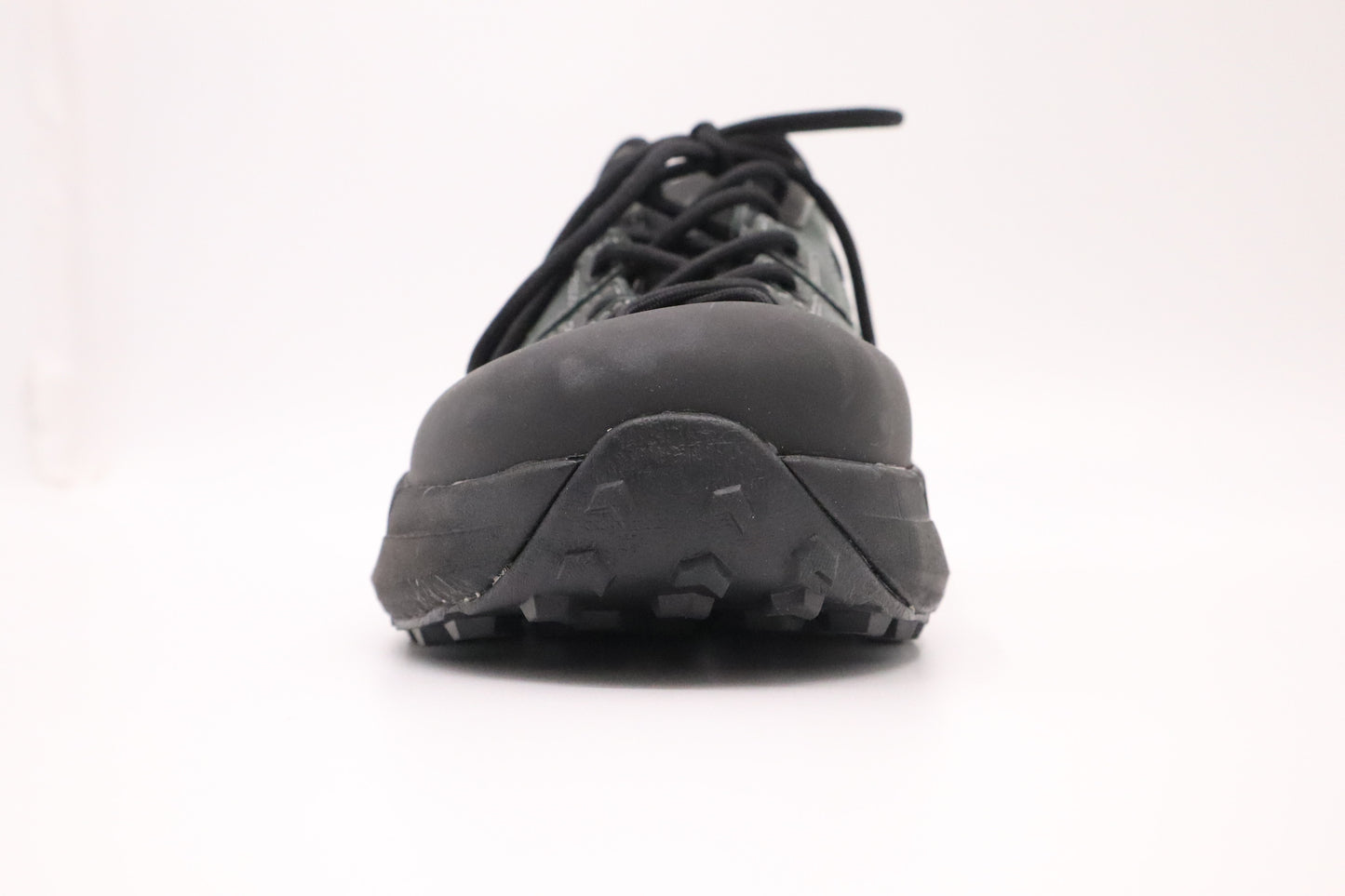 Moncler Silencio Sneakers in Black and Grey-Green Leather