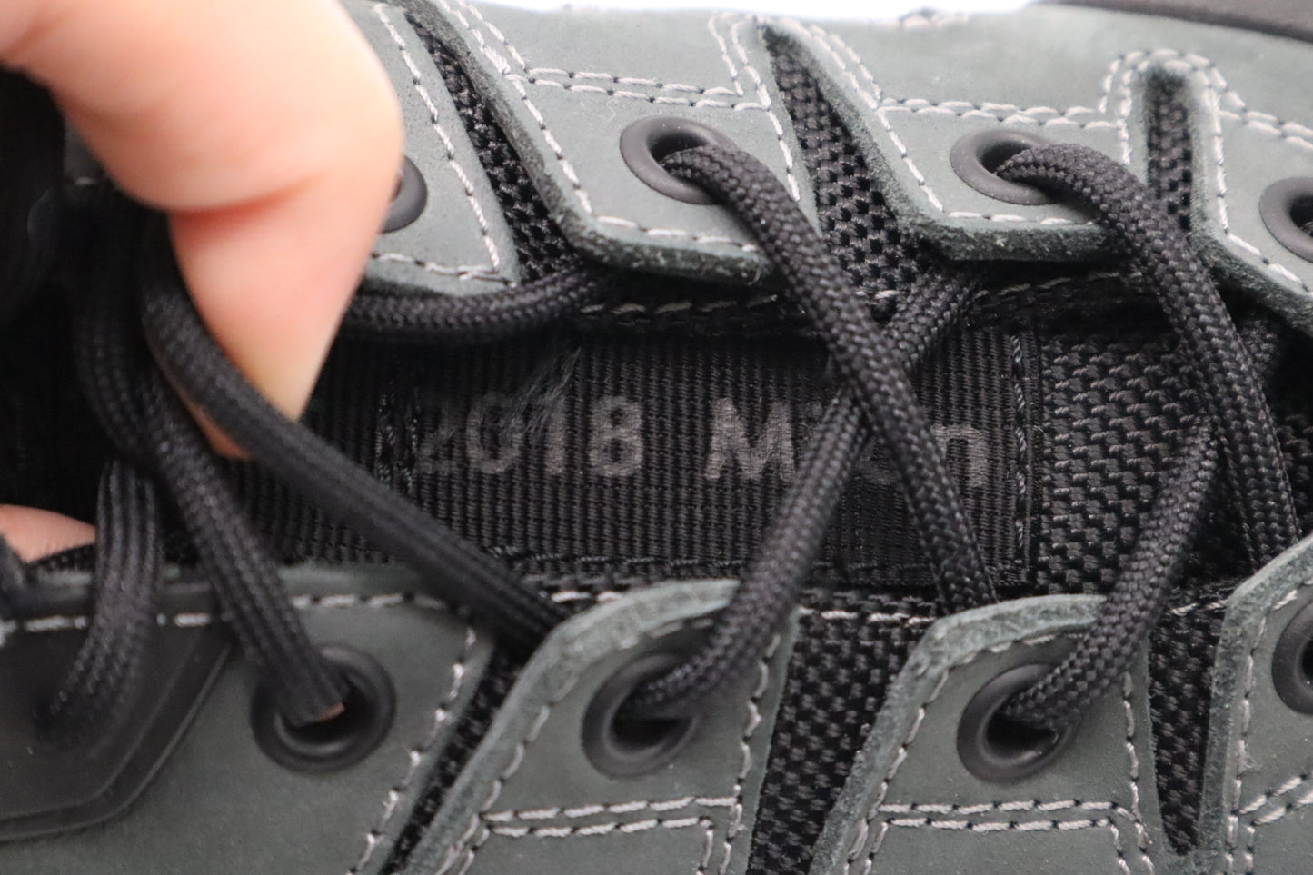 Moncler Silencio Sneakers in Black and Grey-Green Leather