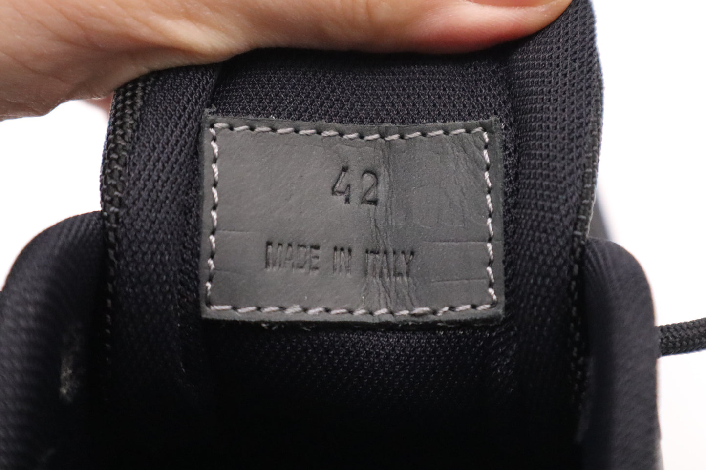 Moncler Silencio Sneakers in Black and Grey-Green Leather