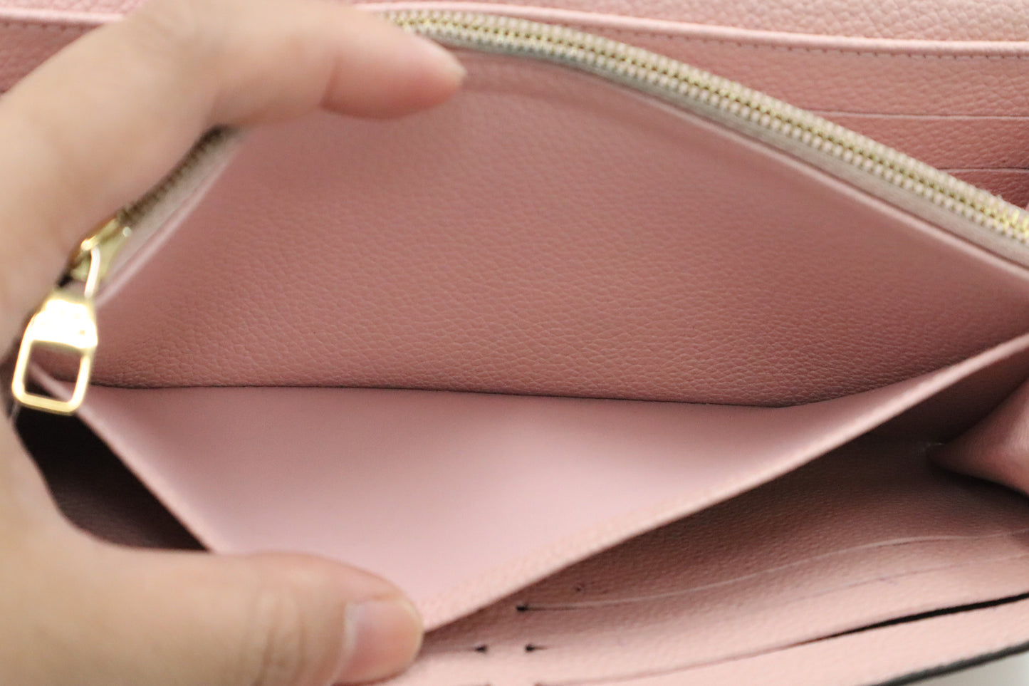 Louis Vuitton Sarah Wallet in Pink Empreinte Leather