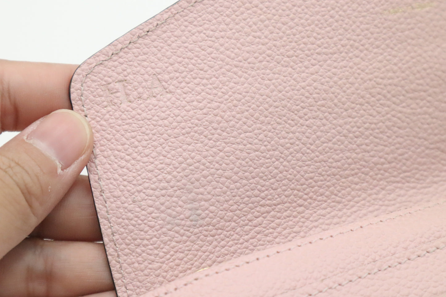 Louis Vuitton Sarah Wallet in Pink Empreinte Leather