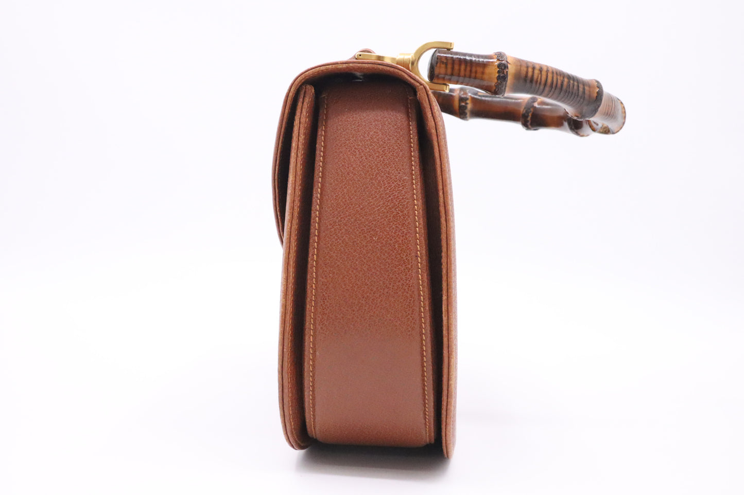 Gucci Bamboo Large 1947 Top Handle Bag in Tan Leather