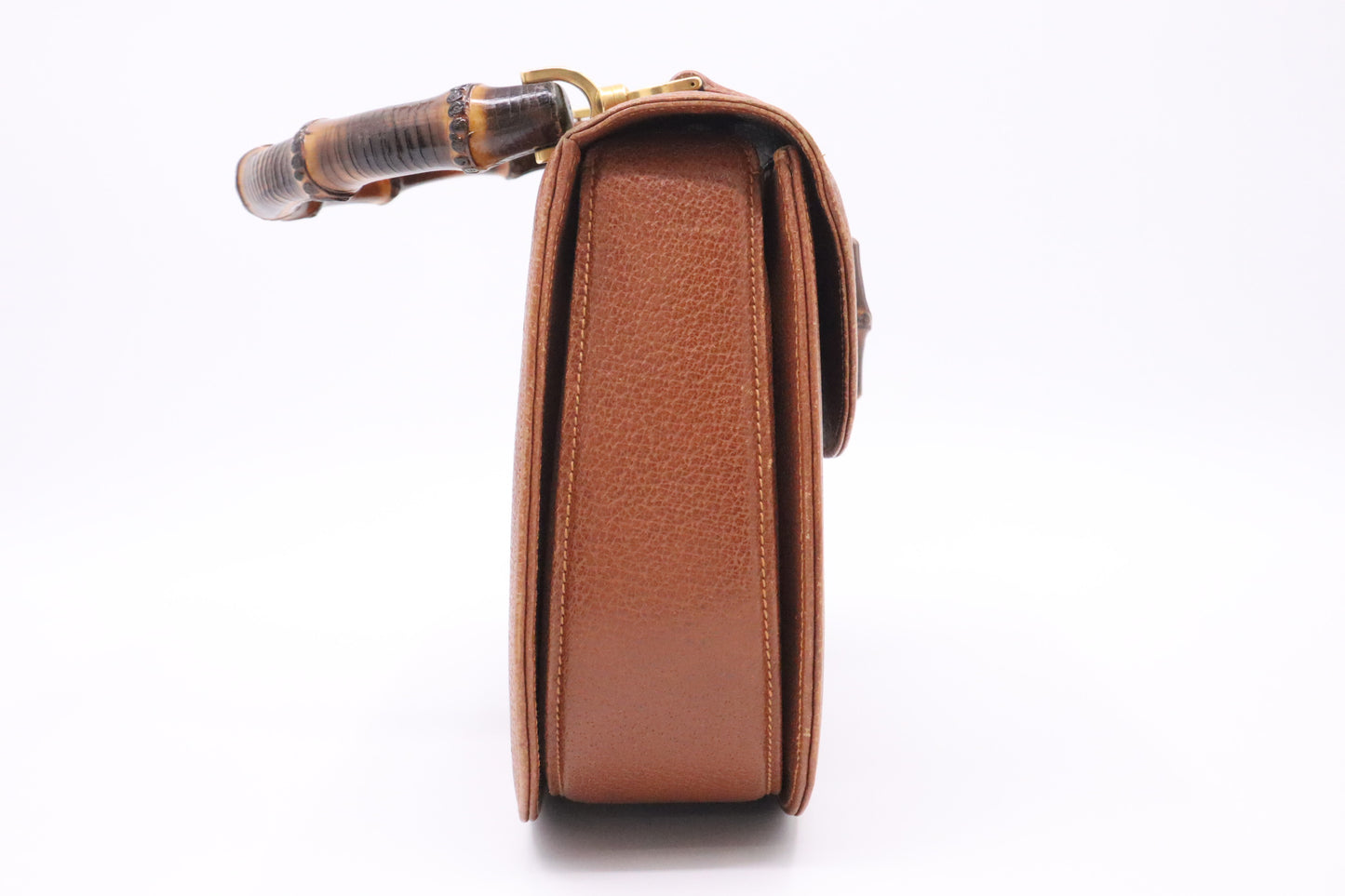 Gucci Bamboo Large 1947 Top Handle Bag in Tan Leather