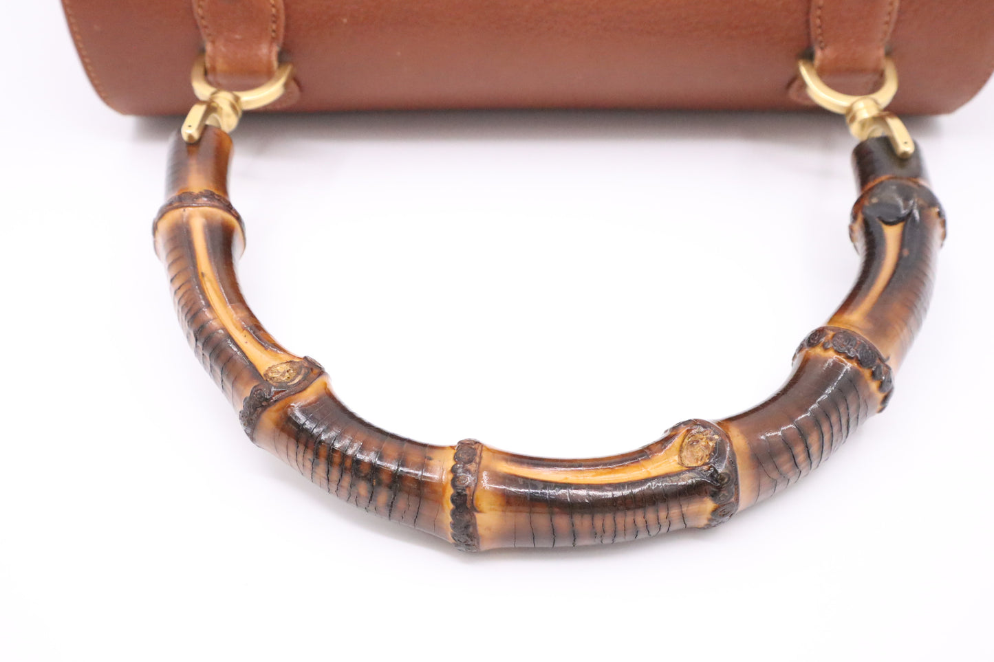 Gucci Bamboo Large 1947 Top Handle Bag in Tan Leather