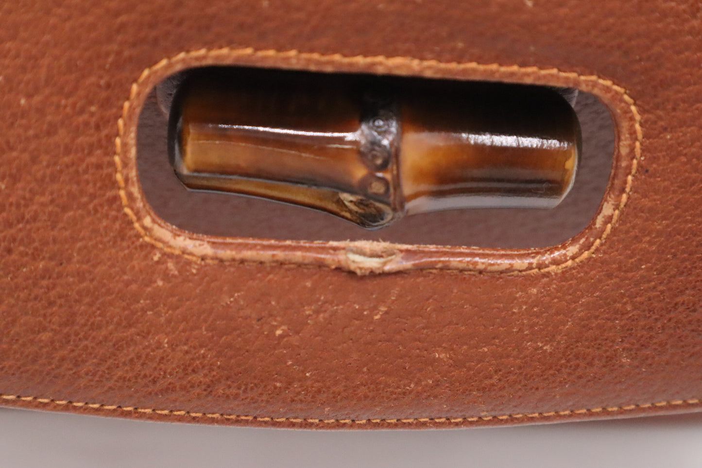 Gucci Bamboo Large 1947 Top Handle Bag in Tan Leather