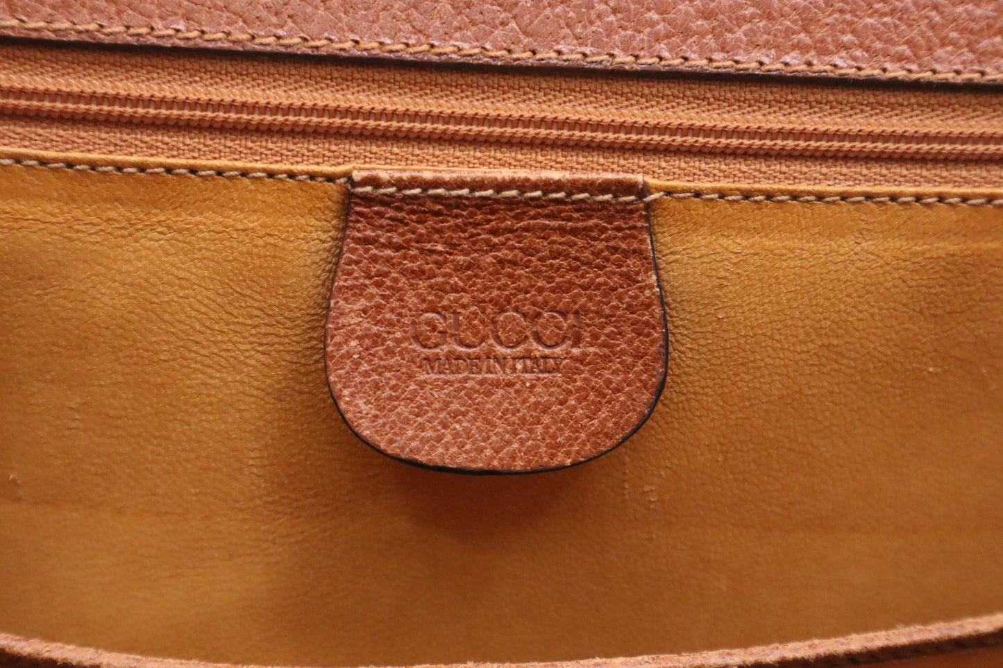 Gucci Bamboo Large 1947 Top Handle Bag in Tan Leather
