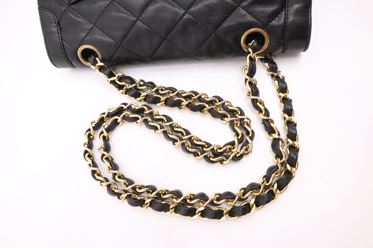Chanel Small Paris Double Flap in Black Matelassé Leather