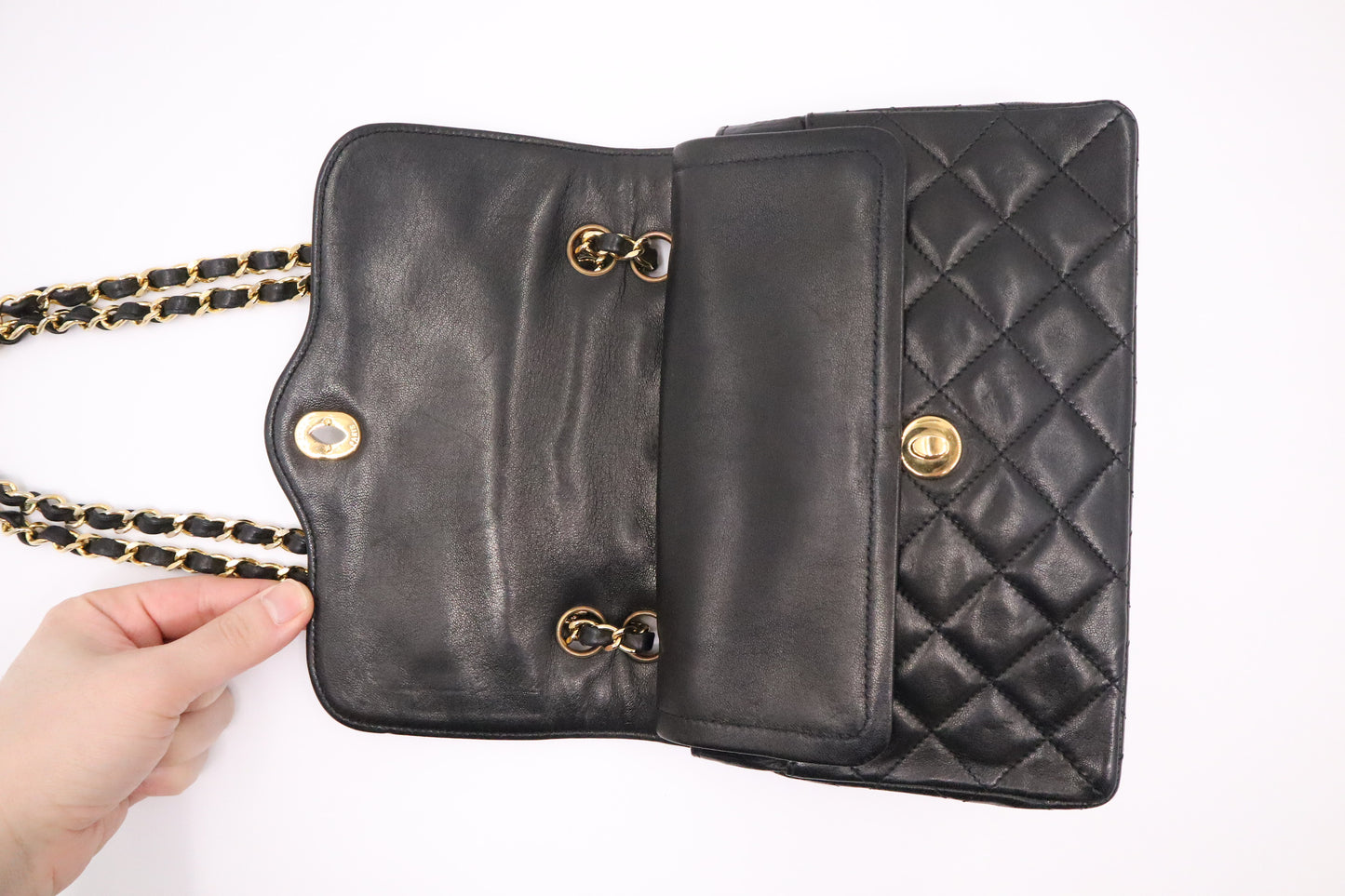 Chanel Small Paris Double Flap in Black Matelassé Leather