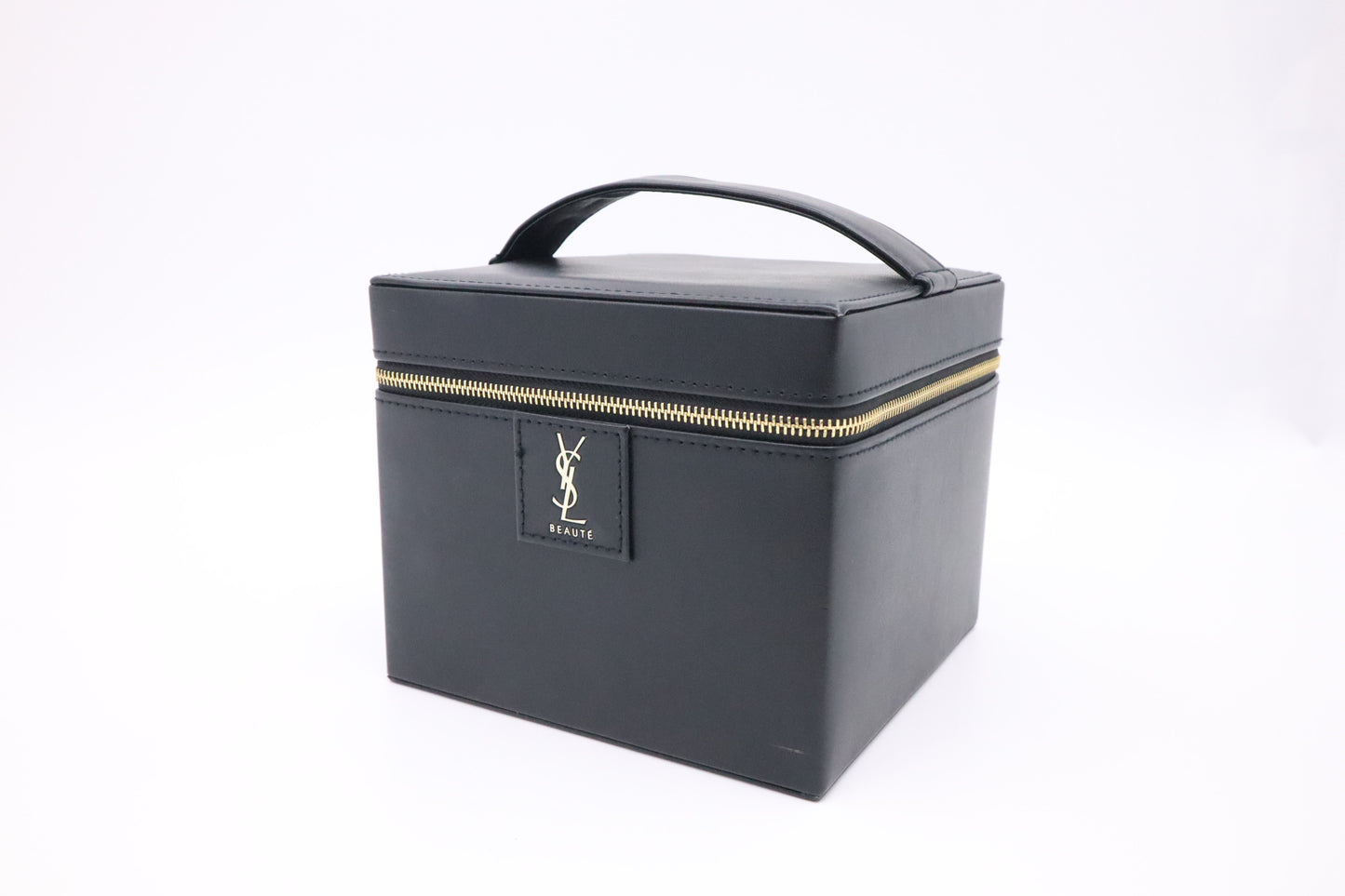 YSL Saint Laurent Vanity Case in Black Leather