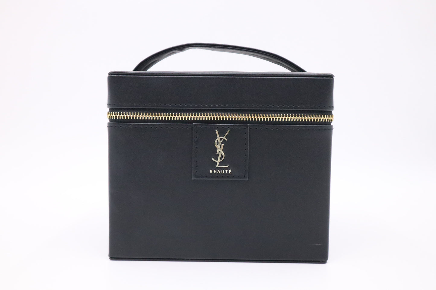 YSL Saint Laurent Vanity Case in Black Leather